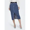 ONLY Jeansrock ONLSIRI FRONT SLIT SKIRT DNM GUA NOOS blau XL (42)