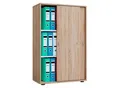 Schiebetürenschrank, aus Holz, abschließbar, 3 OH, B 700 x T 400 x H 1050 mm, Sonoma Eiche Dekor