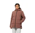 Jack Wolfskin Wintermantel Karolinger Long (warm, winddicht, sehr wasserabweisend) rotbraun Damen