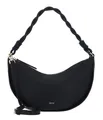 abro Leather Kavir Shoulder Bag Moon Umhängetasche Black / Gold schwarz Neu
