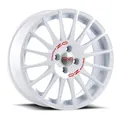 1x OZ SUPERTURISMO WRC race white + red lettering 7.0Jx18 4x108 ET20