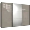 Stylife Schwebetürenschrank, Sahara, Glas, Holzwerkstoff, 3 Fächer, 300x216x65 cm, DIN EN ISO 9001, Made in Germany, BQ - Bündnis für Qualität, Typenauswahl, Schrankfront mit Spiegel, in verschiedenen Holzdekoren erhältlich, Größen erhältlich, Schlafzimmer, Kleiderschränke, Kleiderschränke mit Spiegel
