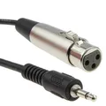 3m 3,5mm Mono Klinke PC-Laptop zu XLR Mikrofon Female Mixer Speaker Kabel