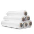 Stretchfolie 23my Set Wickelfolie 50cm Palettenfolie 300m Verpackungsfolie Versandfolie 3,4kg Packfolie Transparent, 6er Set)