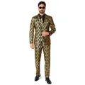 Opposuits Partyanzug Shiny Snake Kostüm Anzug - für Karneval Halloween, Cobrastyle: ein Anzug aus glänzend goldener Schlangenhaut 60