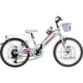 Kinderfahrrad MTB Canellini LINCY 20" - Weiß/Rosa - Weiß