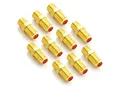 deleyCON deleyCON 10x SAT Adapter Verbinder für Koaxialkabel breite Mutter 2x SAT-Kabel