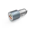 Hama Auto Schnellladegerät, 1x USB C PD, 1x USB A QC, 38 W, Metall KFZ-Adapter