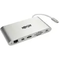 TRIPP-LITE U442-DOCK1 USB-C-Dock, Dual-Display - 4K HDMI/mDP, VGA, USB 3.2 Gen 1, USB-A/C-Hub, GbE, Speicherkarte, 100 W PD-Aufladung