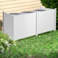 VEVOR Gartenzaun Sichtschutzzaun Windschutzzaun Lamellenzaun 127x127cm 4xPaneele