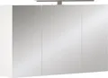 Badspiegelschrank Vicco Lavio Weiß 100 x 60 cm mit 3 Türen und LED-Beleuchtung, Model 55339