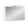 Vicco Badspiegelschrank Lavio, Weiß, 100 x 60 cm mit 3 Türen und LED-Beleuchtung, mit integrierter Ablagefläche und LED-Beleuchtung