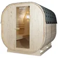 HOME DELUXE Sauna Outdoor Sauna CUBE - Größenauswahl, BxTxH: 185 x 220 x 195 cm, 38,00 mm, (inkl. 8 kW Saunaofen & Saunazubehör) Saunahaus aus Fichtenholz I Gartensauna 185 cm x 195 cm x 220 cm