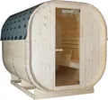 HOME DELUXE - Outdoor Sauna CUBE XL - Maße: ca. 185 cm x 195 cm x 220 cm, Holz: Fichtenholz - inkl. Saunaofen und Saunazubehör I Gartensauna, Außensauna, Sauna Fass für 6 Personen