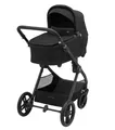 Maxi-Cosi Oxford Plus Baby Kinderwagen, 2-in-1 Set, mit Babywanne, 0–4 Jahre, 0–22 kg, kompakt zusammenklappbar, Sanfte Federung, 3 Liegepositionen, 10 kg großen Aufbewahrungskorb, Twillic Black
