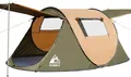 Diyarts Wurfzelt, Personen: 3 (Camping Set – Pop-Up Zelt, Abspannleinen und Tragetasche inklusive, Pop-Up Zelt, Tasche, Stützstangen, Abspannleinen, Heringen), UV-Schutz Zelt – 3 Sekunden Aufbau, perfekt für Outdoor-Abenteuer