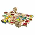 Eichhorn Bilder-Memo Spiel Puzzle Memo Holzklötze Gedächtnisspiel Holz 20 Motive