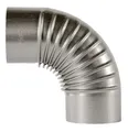 FireFix Ofenrohrbogen 90° Ø 120 mm feueraluminiert gerippt Rohr Bogen Ofen Kamin