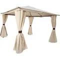 DEGAMO Pavillonplane Pavillondach Ersatzdach für Pavillon VENEZIA 300x300cm, Polyester PVC-beschichtet écru, wasserdicht - Beige