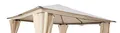 DEGAMO Pavillon-Ersatzdach VENEZIA, 300x300cm, Polyester PVC-beschichtet ecru, wasserdicht