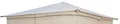 Ersatzdach Pavillondach Dachplane Pavillon Plane VENEZIA wasserdicht beige