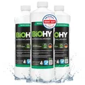 BiOHY Ultraschallreiniger (3 x 1 Liter) | intensive und materialschonende Reinigung von Dentalprodukten, Gold, Münzen und Schmuck | KONZENTRAT für Ultraschallbad | streifenfreier Glanz