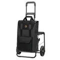 ANDERSEN Einkaufstrolley - Komfort Shopper Senta 2.0 schwarz 49 L Einkaufswagen, stilvoll, wasserabweisend, klappbar, mit Sitz, multifunktional
