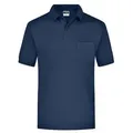 Polo-Piqué Pocket Klassisches Piqué Polohemd mit Brusttasche blau, Gr. XXL