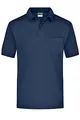 James & Nicholson Kurzarm Poloshirt mit Brusttasche - Klassisches Herrenpolo aus feiner Piqué-Qualität | Farbe: navy | Grösse: XXL