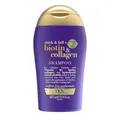 OGX Thick & Full Biotin & Collagen Shampoo Reisegröße, nährstoffreiches Haarpflege mit Biotin, Kollagen und Weizenproteinen, pflegendes Volumen Shampoo ohne Sulfate (88,7 ml)