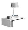 VCM Nachtschrank | Wandschublade | Wandboard | Nachttisch | Maße ca. H. 15 x B. 45 x T. 30 cm - Usal M 45 cm Weiß