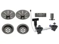 Blanco 207 444 Ablaufgarniturset InFino Satin Dark Steel Exzenterbetätigung
