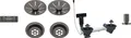 Blanco Ablaufgarnitur-Set, 2 x InFino mit Ablauffernbedienung, satin dark steel, 207444