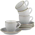 CreaTable Geschirr-Set 34035, MARKENQUALITÄT grau
