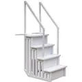 Gre Poolleiter aus Polyethylen Easy Access Tragkraft bis zu 110 kg Weiß