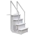 Schwimmbadleiter Treppe Kunststoff 4-stufig Pool Schwimmbad Pooltreppe 4-Stufen
