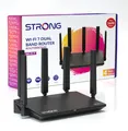 Strong ROUTERBE3600 WIFI7, Wi-Fi 7 (802.11be), Dual-Band (2,4 GHz/5 GHz), Ethernet/LAN, Schwarz, Tabletop-Router