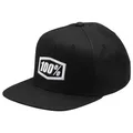 100% CASUAL ICON Snapback Cap AJ Fit Black - OS