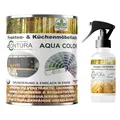 Contura 750ml. Küchenmöbellack nach RAL Möbellack SET mit Anlauger Möbelfarbe Holzlack Buntlack Küchenlack (RAL 6034 Pastelltürkis)