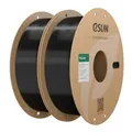 eSUN PLA Filament 1.75mm, Modifiziertes 3D Drucker Filament PLA, Maßgenauigkeit +/- 0.03mm, 1KG pro Spule, 2 Spulen 3D Druck Filament für 3D Drucker, Schwarz