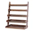 Chic Antique Wandregal Regal für Tisch Theke Arbeitsfläche 5 Fächer Holz H 74cm Chic Antique
