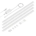 ledscom.de Smarte LED Unterbau-Leuchte SIRIS weiß matt, WLAN-Controller, flach, Smart-Home, Alexa-fähig, je 90cm, je 963lm, warmweiß, 4er Set