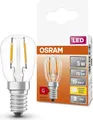 OSRAM LED Speziallampe T26 215086 | E14 | 1,6W | 50lm | warmweiß 2400K | Filament | 320° | klar | 63mm | für Kühlschrank
