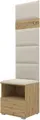Garderoben-Set Nela IV, Polstergarderobe mit Schuhschrank, Flurmöbel Wandpaneele und Kleiderbügel, Flurgarderobe (Farbe: Artisan Eiche + Trinity 01 (Creme))