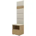 Garderoben-Set, Eiche Artisan, Creme, Holzwerkstoff, 1-Sitzer, 1 Fächer, 50x187x40 cm, Garderobe, Garderoben-Sets & Serien, Garderoben-Sets