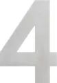 Alpertec Hausnummer 4 Edelstahl