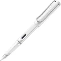 LAMY Füller Safari WEIß Füllfederhalter Füllhalter Edelstahl Feder M Linkshänder