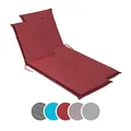 sleepling Auflage Gartenliege 2er Set, Bequeme Liegenauflage, Polster Sonnenliege 190x58 cm, 6 cm dick, Befestigungsbänder, waschbar, rot