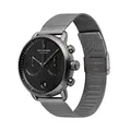 Nordgreen Skandinavische Design Herren Uhr Analog Quarz Anthrazit | Schwarzes Ziffernblatt | Anthrazites, auswechselbares Mesh Armband | Modell: Pioneer