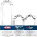 ABUS Vorhängeschloss Titalium 64TI/40 + HB63 - 3er Set, gleichschließend - Kellerschloss mit Schlosskörper aus Spezial-Aluminium - gehärteter Stahlbügel - ABUS-Sicherheitslevel 5